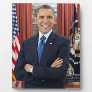 Plaque Photo Oval Office US 44th President Obama Barack 