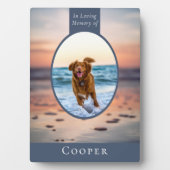 Plaque Photo Oval Photo Beach Dog Memorial Keepsaké (Devant)