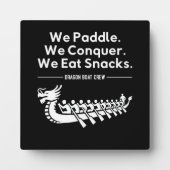 Plaque Photo Paddle, Conquer, Manger Snacks - Funny Dragon Boat (Devant)