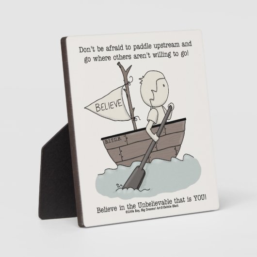 Plaque Photo Paddle en amont (Recto)