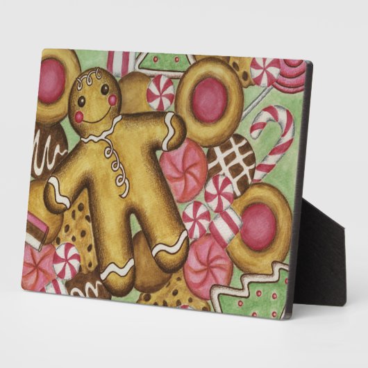 Plaque Photo Pain d'épices Cookies Noël Vacances Décor Art (Côté)