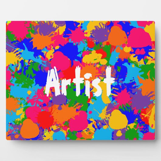 Plaque Photo Paint Splatter (Devant)