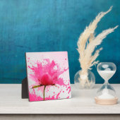 Plaque Photo Paint Splatter Abstrait Fleur Rose (Insitu)