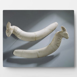 Plaque Photo Pair of castanets, Thinite Period (hippopotamus iv