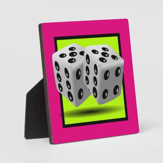 Plaque Photo Paire de dés (Recto)