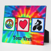 Plaque Photo Paix, Amour, Vélo (Côté)