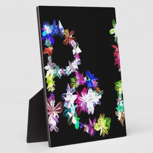 Plaque Photo PAIX en fleurs Art Imprimer (Côté)