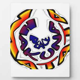 Plaque Photo "Paix Hakuna Matata" Impression d'art circulaire