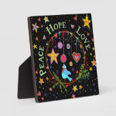 Plaque Photo PAIX joyeuse, ESPOIR, AMOUR (Recto)