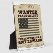 Plaque Photo Paix Recherchée (Côté)