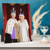 Plaque Photo Palais King Charles Queen Camilla Buckingham (Côté)