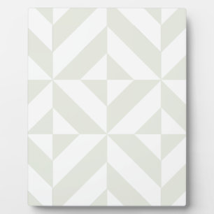 Plaque Photo Pale Gray Geometric Deco Cube Pattern