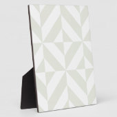 Plaque Photo Pale Gray Geometric Deco Cube Pattern (Côté)