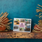 Plaque Photo Pale Rose Wings Chat Paws Memorial Photo Collage (Côté)