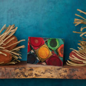 Plaque Photo Palette de la boîte de peinture d'aquarelle (Côté)