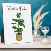 Plaque Photo Palme de voyageur tiré à la main (Côté)