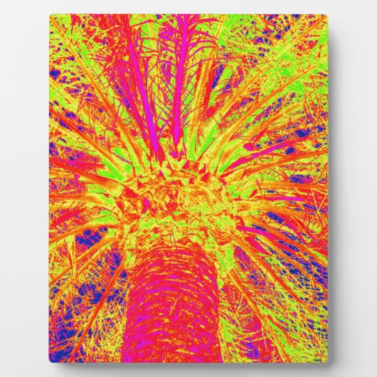 Plaque Photo palme fluorescent (Devant)