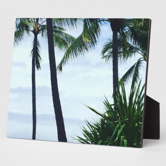 Plaque Photo Palmiers d'Hawaii (Côté)