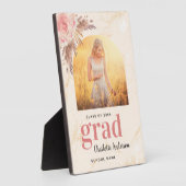 Plaque Photo Pampas de finition herbe photo blush marbre (Côté)