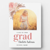 Plaque Photo Pampas de graduation herbe rose pâle photo florale (Devant)