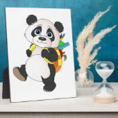 Plaque Photo Panda Bear avec sac à dos (Côté)