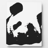 Plaque Photo Panda d'art noir blanc (Devant)