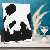 Plaque Photo Panda d'art noir blanc (Côté)