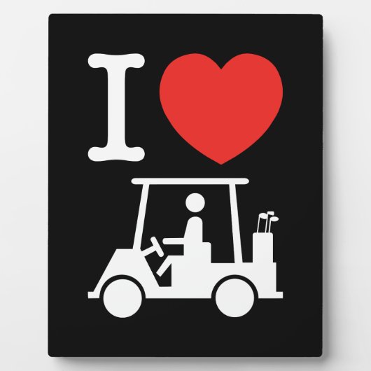 Plaque Photo Panier de golf I Heart (Love) (Devant)