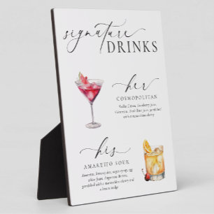 Plaque Photo Panneau boisson Ellesmere Modern Minimal Signature