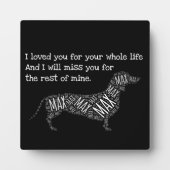 Plaque Photo Panneau commémoratif pour chien - D Dachshund pers (Devant)