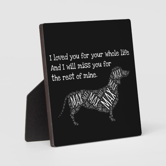 Plaque Photo Panneau commémoratif pour chien - Dachshund Chien (Recto)