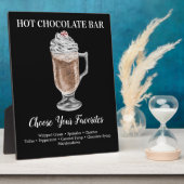 Plaque Photo Panneau de boisson de bar de chocolat chaud (Côté)