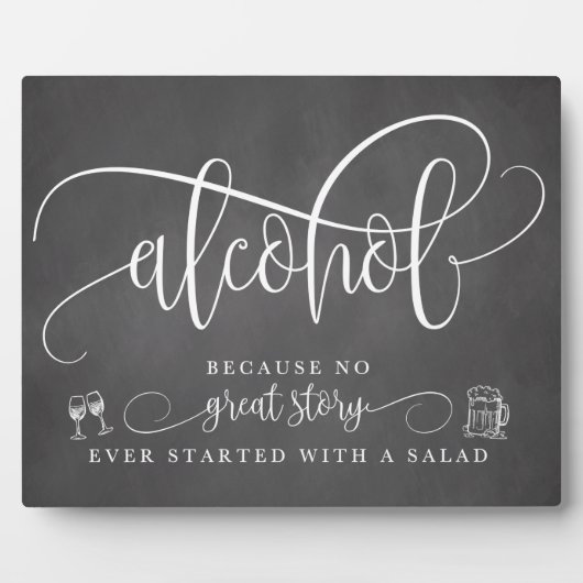 Plaque Photo Panneau de la barre d'alcool mariage (Devant)
