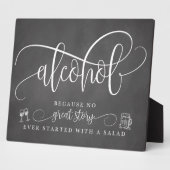 Plaque Photo Panneau de la barre d'alcool mariage (Côté)