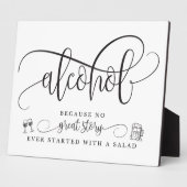 Plaque Photo Panneau de la barre d'alcool mariage (Côté)