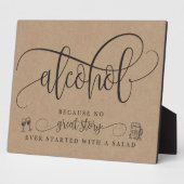 Plaque Photo Panneau de la barre d'alcool mariage (Côté)