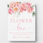 Plaque Photo Panneau de la barre de fleurs florales Piper Peony (Devant)