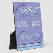 Plaque Photo Panneau de la cabine photo Mariage bleu (Côté)