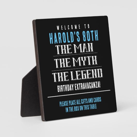 Plaque Photo Panneau de la table de légende du mythe de l'homme (Recto)