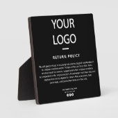 Plaque Photo Panneau de politique de retour Boutique/Boutique (Recto)