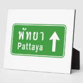 Plaque Photo Panneau de signalisation routière Pattaya ⚠ Thaïla (Côté)