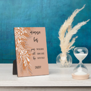 Plaque Photo Panneau de table de bar Mimosa floral rose