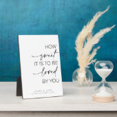 Plaque Photo Panneau de table de dessert - Comme il est doux à  (Côté)