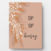 Plaque Photo Panneau de table de mariage floral rose (Devant)