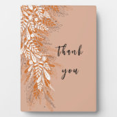 Plaque Photo Panneau de table Merci Fleurs Rose (Devant)