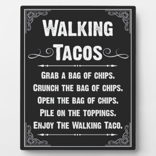 Plaque Photo Panneau de Tacos en Marche
