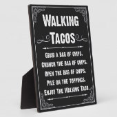 Plaque Photo Panneau de Tacos en Marche (Côté)