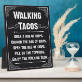 Plaque Photo Panneau de Tacos en Marche (Côté)