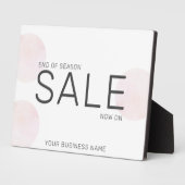 Plaque Photo Panneau de vente élégant Business Pink Watercolor  (Côté)