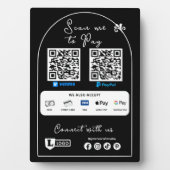 Plaque Photo Panneau d'entreprise « Scanner pour payer » avec c (Devant)